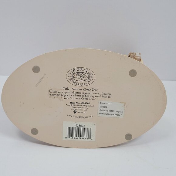 Horse Whispers Dreams Come True Figurine 4028502 Girl & Horse By Enesco 2012 - Picture 5 of 8